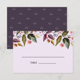 Herbstliche Blume Plum Hochzeitstisch Platzkarte