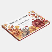 Herbstliche Blume & Pumpkins Hochzeitsbuch Gästebuch (Ecke)