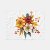 Herbstliche Blume - rosa Blumenarmband Fleec Blank Fleecedecke (Vorderseite (Horizontal))