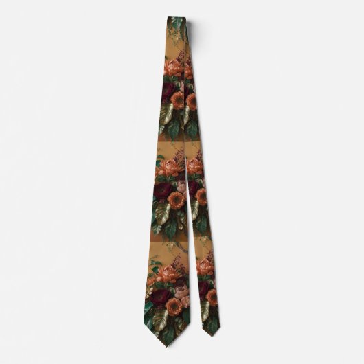 Herbstliche Blume Rose Neck Tie Krawatte (Vorderseite)