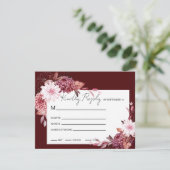 Herbstliche Blume RSVP Karte (Stehend Vorderseite)