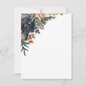 Herbstliche Blume, Ruhestand für Champagnergläser Einladung (Rückseite)