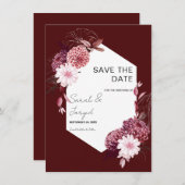 Herbstliche Blume Save The Date (Vorne/Hinten)