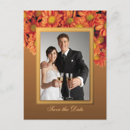 Herbstliche Blume Save the Date Postkarte