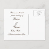 Herbstliche Blume Save the Date Postkarte (Rückseite)