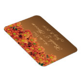 Herbstliche Blume Save the Date Premium Magnet (Rechte Seite)