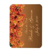 Herbstliche Blume Save the Date Premium Magnet (Vertikal)