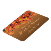 Herbstliche Blume Save the Date Premium Magnet (Linke Seite)