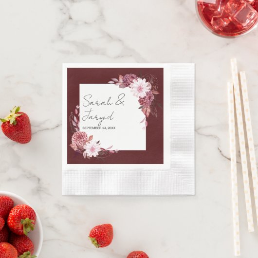 Herbstliche Blume Serviette (Beispiel)