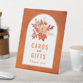 Herbstliche Blume und blättrige Hochzeit im Herbst Sockelschild (In SItu)