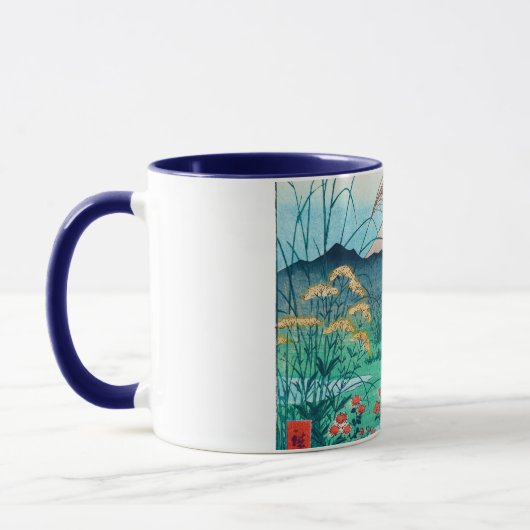 Herbstliche Blume und Fuji, Hiroshige, Ukiyo-e Tasse (Links)