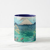 Herbstliche Blume und Fuji, Hiroshige, Ukiyo-e Tasse (Zentrum)