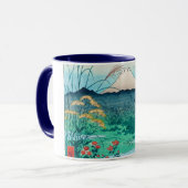 Herbstliche Blume und Fuji, Hiroshige, Ukiyo-e Tasse (Vorderseite Links)