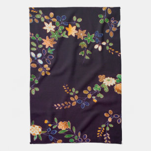 Herbstliche Blume und Leaf, japanisches Design Geschirrtuch