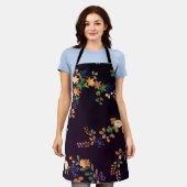 Herbstliche Blume und Leaf, japanisches Design Schürze (Getragen)