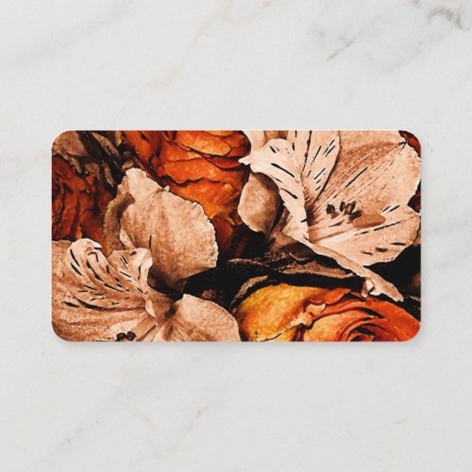 Herbstliche Blume Visitenkarte (Rückseite)