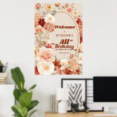 Herbstliche Blume von Bouquet Alle Geburtstage Wil Poster (Heimbüro)