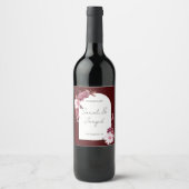 Herbstliche Blume Weinetikett (Vorderseite)