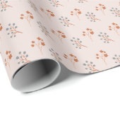 Herbstliche Blumen Boho Wildblumen Geschenkpapier (Rolleneckpunkt)