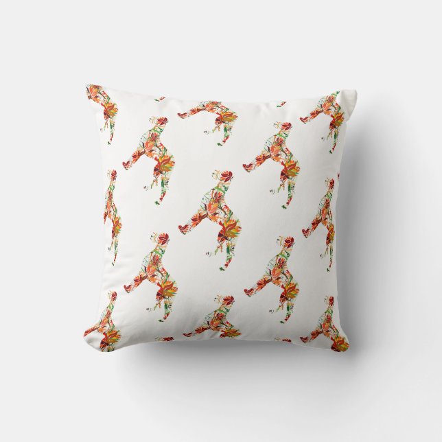 Herbstliche Blumen Dogge Kissen (Vorderseite)