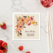 Herbstliche Blumen Herbst Serviette (Beispiel)