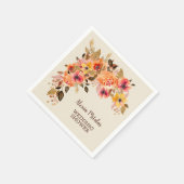 Herbstliche Blumen Herbst Serviette (Ecke)