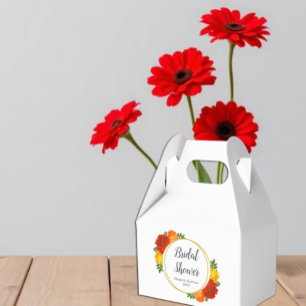 Herbstliche Blumen Hochzeitsdusche Geschenkschachtel