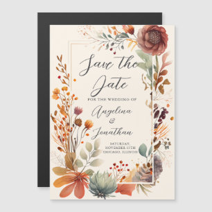 Herbstliche Blumen Ivory Boho Herbst Einladung zur