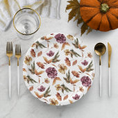 Herbstliche Blumen Pappteller