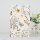 Herbstliche Blumen-Schmetterling-Papierblatt (Stehend Vorderseite)