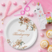 Herbstliche Blumen Thanksgiving  Pappteller (Party)