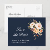 Herbstliche Blumen zur Vorabspeicherung des Datums Postkarte (Vorne/Hinten)