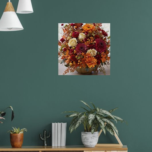 Herbstliche Blumenanordnung Poster (Wohnzimmer 1)