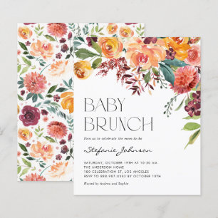 Herbstliche Blumenbouquet-Herbst-Baby-Brunch-Einla
