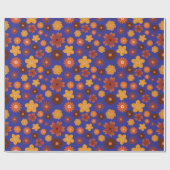 Herbstliche Blumenfanttasie nahtloser Fall Geburts Geschenkpapier (Flach)