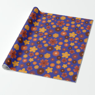 Herbstliche Blumenfanttasie nahtloser Fall Geburts Geschenkpapier