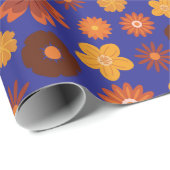 Herbstliche Blumenfanttasie nahtloser Fall Geburts Geschenkpapier (Rolleneckpunkt)