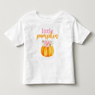 Herbstliche Blumengesteck-Kürbis-Geburtstag Mädche Kleinkind T-shirt