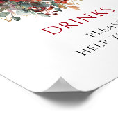Herbstliche Blumengrün-Drink-Wedding 8x10-Schild Poster (Ecke)