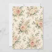 Herbstliche Blumenhochzeit Einladung (Rückseite)