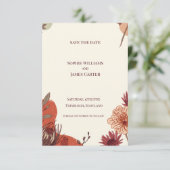Herbstliche Blumenhochzeit - Sichert Euch den Term Save The Date (Stehend Vorderseite)