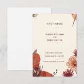 Herbstliche Blumenhochzeit - Sichert Euch den Term Save The Date (Vorne/Hinten)