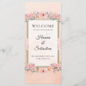 Herbstliche Blumenhochzeitsmenü Menükarte (Rückseite)