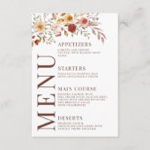 Herbstliche Blumenkarten mit Burgunder Herbst Begleitkarte (Vorderseite)