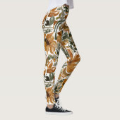 Herbstliche Blumenmuster im rustikalen Stil Leggings (Rechts)
