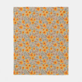 Herbstliche Blumenmuster Salbei Grün Fleecedecke (Vorderseite)