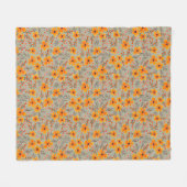 Herbstliche Blumenmuster Salbei Grün Fleecedecke (Vorderseite (Horizontal))