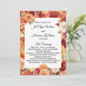 Herbstliche Blumige Hochzeitsprogramm Programm (Stehend Vorderseite)