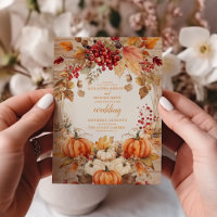 Herbstliche Blumige Kürbis-Hochzeit