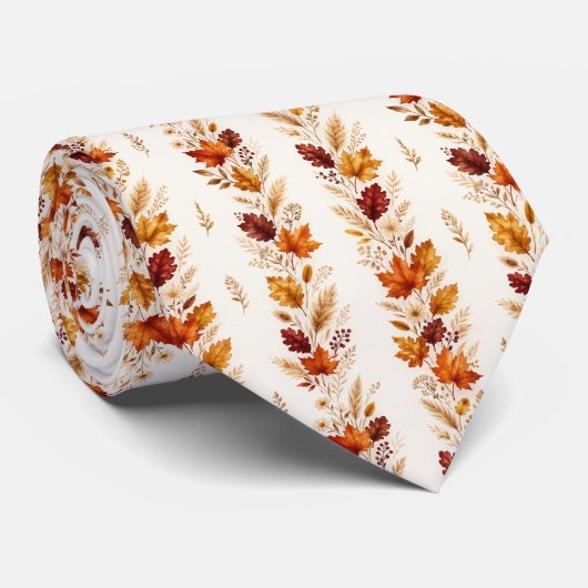 Herbstliche Botanik Krawatte (Gerollt)